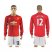 Manchester United #12 Smalling Red Home Long Sleeves Soccer Club Jersey