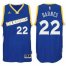 Mens Golden State Warriors #22 Matt Barnes adidas Royal Swingman Crossover Jersey