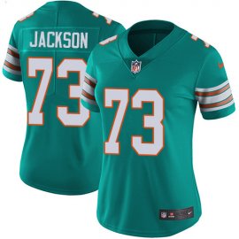 Nike Miami Dolphins #73 Austin Jackson Aqua Green Alternate Womens Stitched NFL Vapor Untouchable Limited Jersey