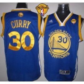 Warriors #30 Stephen Curry Blue Swingman The Finals Patch Stitched NBA Jersey