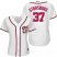 Washington Nationals #37 Stephen Strasburg White Womens Fashion Stitched MLB Jersey