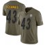 Nike Pittsburgh Steelers #43 Troy Polamalu Olive Mens Stitched NFL Limited 2017 Salute to Service Jersey
