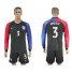 USA #3 Gonzalez Away Long Sleeves Soccer Country Jersey