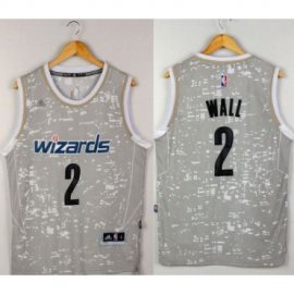Washington Wizards #2 John Wall Grey City Light Stitched NBA Jersey