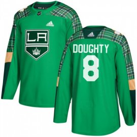 Adidas Los Angeles Kings #8 Drew Doughty adidas Green St. Patricks Day Authentic Practice Stitched NHL Jersey
