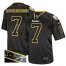 Nike Pittsburgh Steelers #7 Ben Roethlisberger Lights Out Black Mens Stitched NFL Elite Autographed Jersey