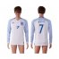England #7 Walcott Home Long Sleeves Soccer Country Jersey