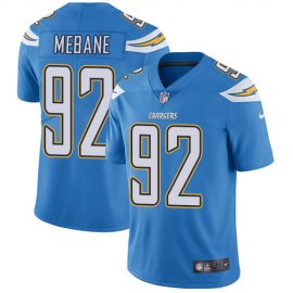 Nike Los Angeles Chargers #92 Brandon Mebane Electric Blue Alternate Mens Stitched NFL Vapor Untouchable Limited Jersey