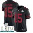 Nike San Francisco 49ers #15 Trent Taylor Black Super Bowl LIV 2020 Alternate Mens Stitched NFL Vapor Untouchable Limited Jersey