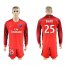 Paris Saint-Germain #25 Rabiot Red Long Sleeves Soccer Club Jersey