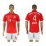 Bayern Munchen #4 Dante Home Soccer Club Jersey