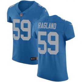 Nike Detroit Lions #59 Reggie Ragland Blue Throwback Mens Stitched NFL Vapor Untouchable Elite Jersey