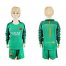 Barcelona #1 Ter Stegen Green Goalkeeper Long Sleeves Kid Soccer Club Jersey