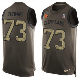 Nike Cleveland Browns #73 Joe Thomas Green Mens Stitched NFL Limited Salute To Service Tank Top Jersey