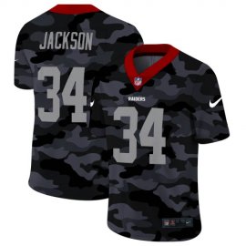 Las Vegas Raiders #34 Bo Jackson Mens Nike 2020 Black CAMO Vapor Untouchable Limited Stitched NFL Jersey