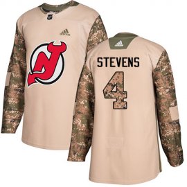 Adidas New Jersey Devils #4 Scott Stevens Camo Authentic 2017 Veterans Day Stitched NHL Jersey