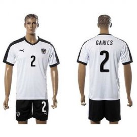Austria #2 Garics White Away Soccer Country Jersey