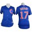 Chicago Cubs #17 Kris Bryant Blue Alternate Womens Stitched MLB Jersey