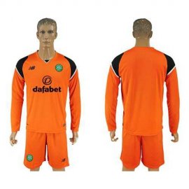 Celtic Blank Orange Goalkeeper Long Sleeves Soccer Club Jersey