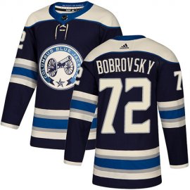 Adidas Columbus Blue Jackets #72 Sergei Bobrovsky Navy Alternate Authentic Stitched NHL Jersey
