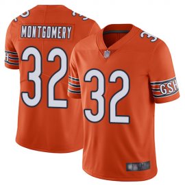 Nike Chicago Bears #32 David Montgomery Orange Mens Stitched NFL Limited Rush Jersey