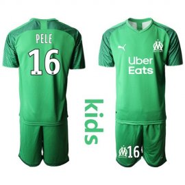 Marseille #16 Pele Green Goalkeeper Kid Soccer Club Jersey