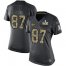 Nike Kansas City Chiefs #87 Travis Kelce Black Womens Super Bowl LV Bound Stitched NFL Limited 2016 Salute to Service Jersey
