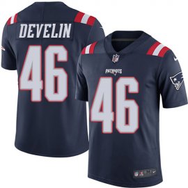 Nike New England Patriots #46 James Develin Navy Blue Mens Stitched NFL Limited Rush Jersey