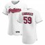 Cleveland Indians #59 Carlos Carrasco Mens Nike White Home 2020 Authentic Team MLB Jersey