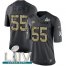 Nike Kansas City Chiefs #55 Frank Clark Black Super Bowl LIV 2020 Youth Stitched NFL Limited 2016 Salute to Service Jersey