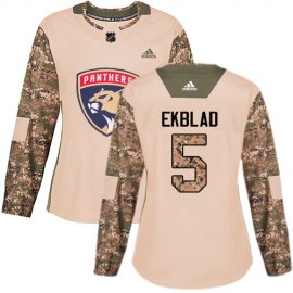 Adidas Florida Panthers #5 Aaron Ekblad Camo Authentic 2017 Veterans Day Womens Stitched NHL Jersey