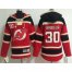 New Jersey Devils #30 Martin Brodeur Red Sawyer Hooded Sweatshirt Stitched Youth NHL Jersey