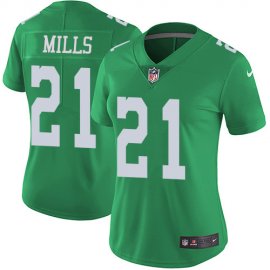 Nike Philadelphia Eagles #21 Jalen Mills Green Womens Stitched NFL Limited Rush Jersey