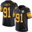 Nike Pittsburgh Steelers #91 Stephon Tuitt Black Mens Stitched NFL Limited Rush Jersey