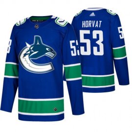 Mens Vancouver Canucks #53 Bo Horvat Adidas Blue 2019-20 Home Authentic NHL Jersey