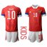 Russia #10 Bakaev Home Kid Soccer Country Jersey