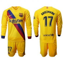 Barcelona #17 Griezmann Away Long Sleeves Soccer Club Jersey