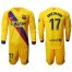 Barcelona #17 Griezmann Away Long Sleeves Soccer Club Jersey