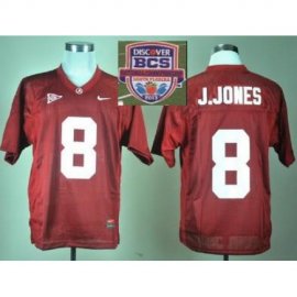 2013 BCS National Championship Alabama Crimson #8 J JONES Red NCAA Football Jersey