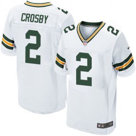 Nike Green Bay Packers #2 Mason Crosby White Mens Stitched NFL Elite Jersey