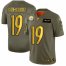 Pittsburgh Steelers #19 JuJu Smith-Schuster NFL Mens Nike Olive Gold 2019 Salute to Service Limited Jersey