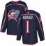 Adidas Columbus Blue Jackets #1 Keith Kinkaid Navy Blue Home Authentic Stitched NHL Jersey