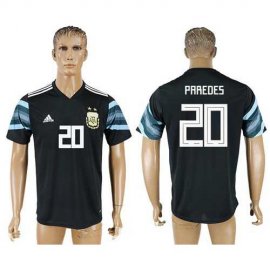 Argentina #20 Paredes Away Soccer Country Jersey