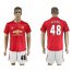 Manchester United #48 Keane Red Home Soccer Club Jersey