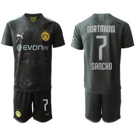 Dortmund #7 Sancho Away Soccer Club Jersey