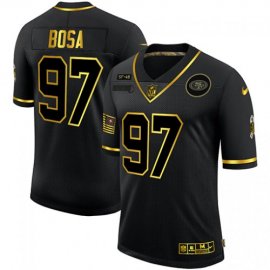 San Francisco 49ers #97 Nick Bosa Mens Nike 2020 Salute To Service Golden Limited NFL Jersey Black