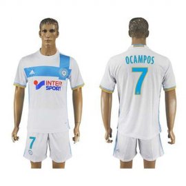 Marseille #7 Ocampos Home Soccer Club Jersey