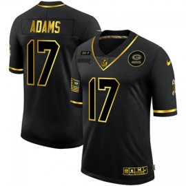 Green Bay Packers #17 Davante Adams Mens Nike 2020 Salute To Service Golden Limited NFL Jersey Black
