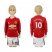 Manchester United #10 Ibrahimovic Home Long Sleeves Kid Soccer Club Jersey