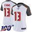 Nike Tampa Bay Buccaneers #13 Mike Evans White Womens Stitched NFL 100th Season Vapor Limited Jersey
